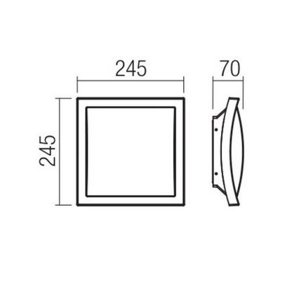 Redo 90008 - LED-Deckenleuchte für den Außenbereich TALLIN LED/21W/230V 24,5x24,5 cm IP54 braun