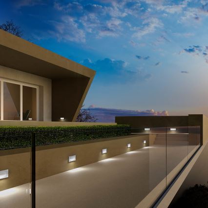 Redo 90009 - LED Außen-Orientierungsleuchte TAMPA LED/11W/230V IP54 weiß