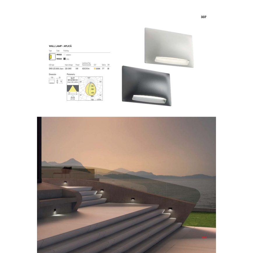 Redo 90009 - LED Außen-Orientierungsleuchte TAMPA LED/11W/230V IP54 weiß