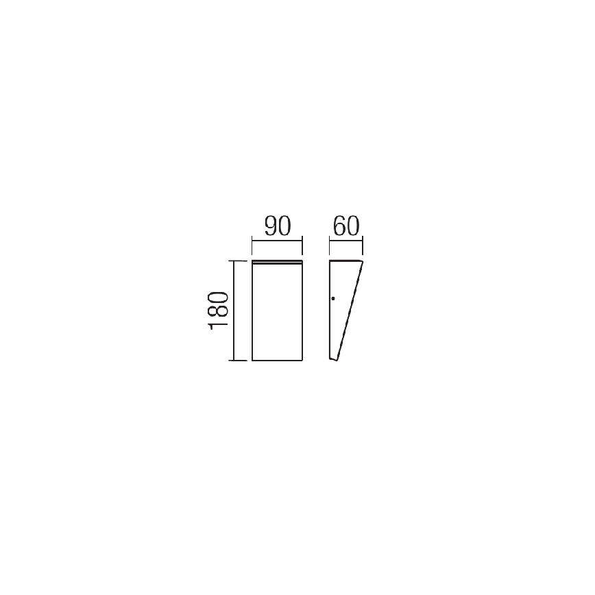 Redo 90019 - LED Auβen-Wandbeleuchtung TOKYO LED/12W/230V 3000K IP54 grau