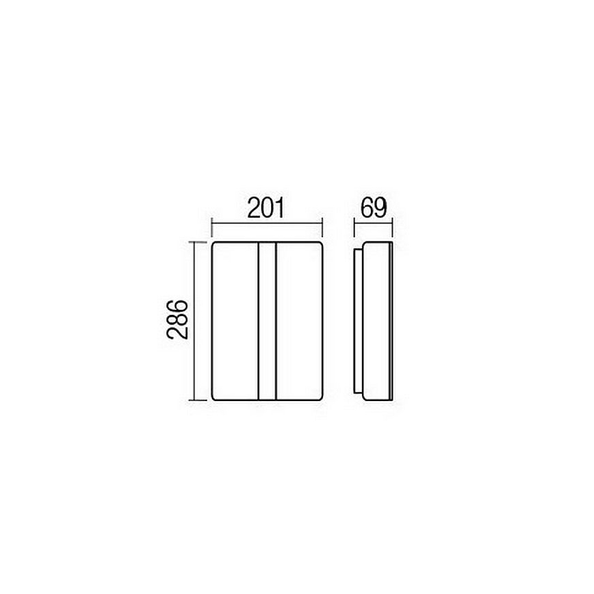 Redo 90023 - LED Auβen-Wandbeleuchtung BREDA 1xLED/12W/230V IP54