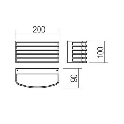 Redo 90039 - LED Außenwandleuchte SEBRA LED/15W/230V IP65