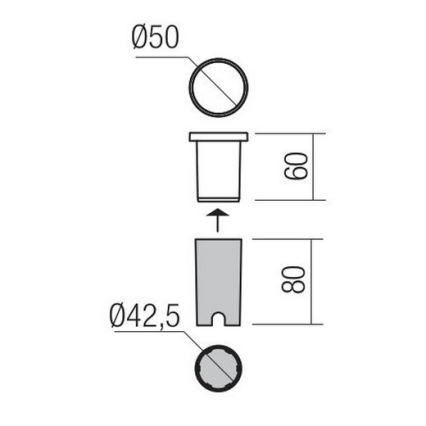 Redo 90042 - LED-Außeneinbauleuchte INCAS LED/2,3W/230V IP65