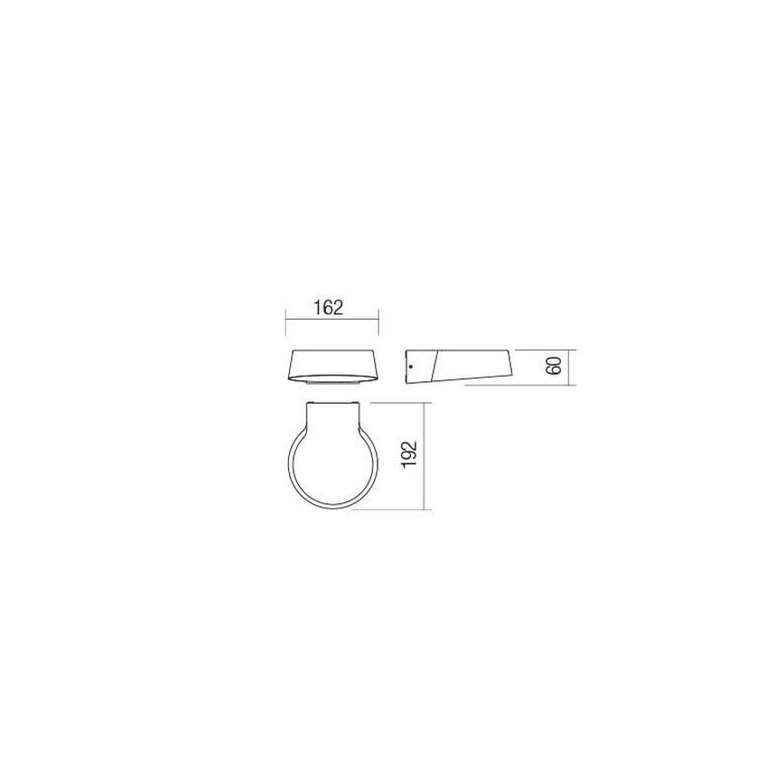 Redo 90046 - LED Außenwandleuchte PHASER LED/12W/230V IP54