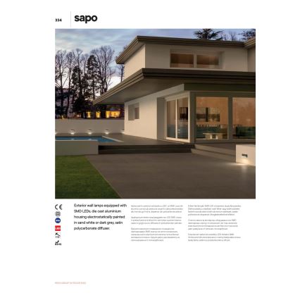 Redo 90070 - LED Außenwandleuchte SAPO LED/3W/230V IP65