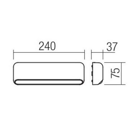 Redo 90072 - LED Außenwandleuchte SAPO 1xLED/5W/230V IP65