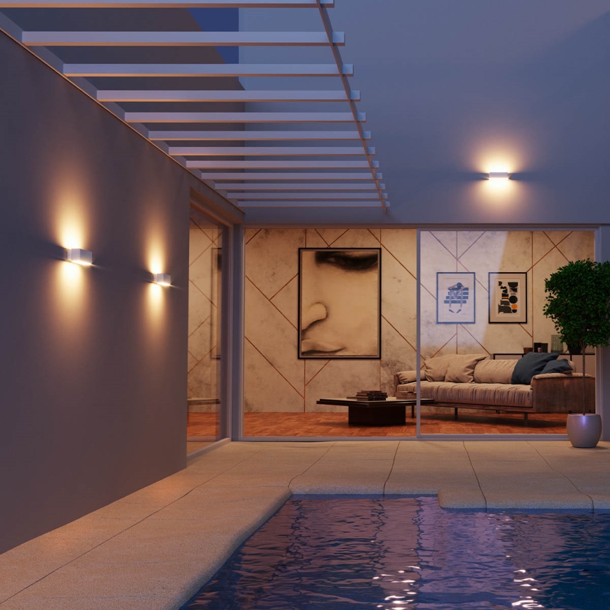 Redo 90095 - LED-Außenwandleuchte PLANIT LED/10W/230V 3000K IP54 weiß