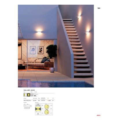 Redo 90095 - LED-Außenwandleuchte PLANIT LED/10W/230V 3000K IP54 weiß