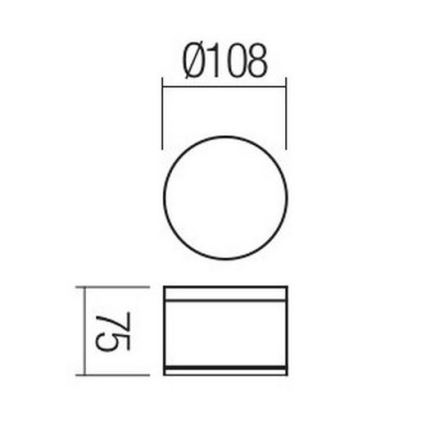 Redo 90107 - LED-Deckenleuchte für den Außenbereich AKRON 1xLED/9W/230V d 10,8 cm IP54