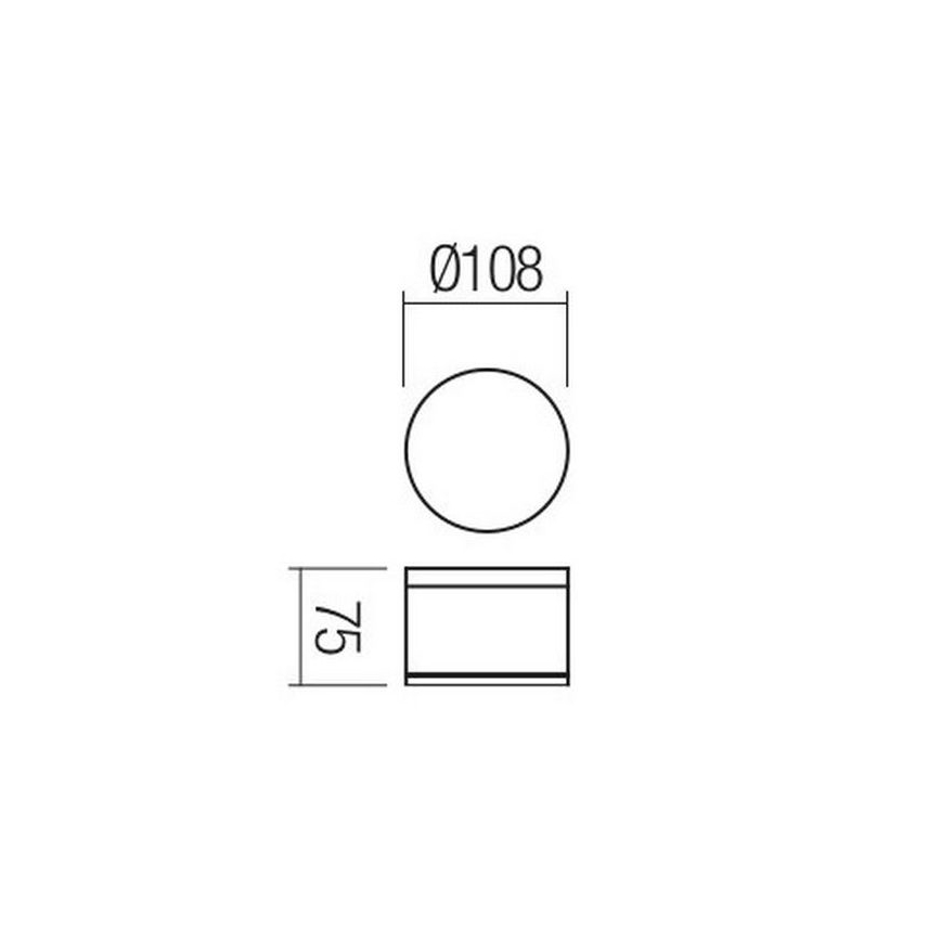 Redo 90107 - LED-Deckenleuchte für den Außenbereich AKRON 1xLED/9W/230V d 10,8 cm IP54