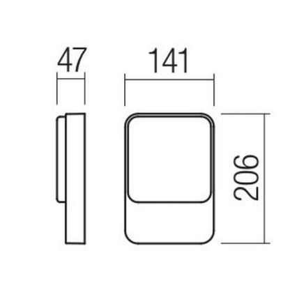 Redo 90129 - LED Auβen-Wandbeleuchtung COLIN 1xLED/9W/230V IP54