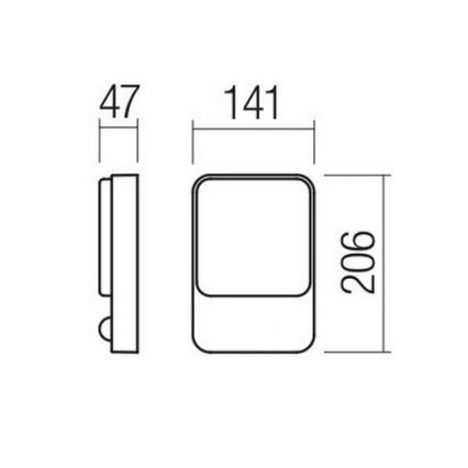 Redo 90130 -LED Außenwandleuchte COLIN LED/9W/230V 4000K IP54 Anthrazit