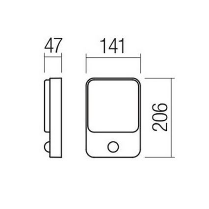 Redo 90131 - LED-Außenwandleuchte COLIN mit Bewegungs- und Dämmerungssensor LED/9W/230V 3000K IP54 weiß