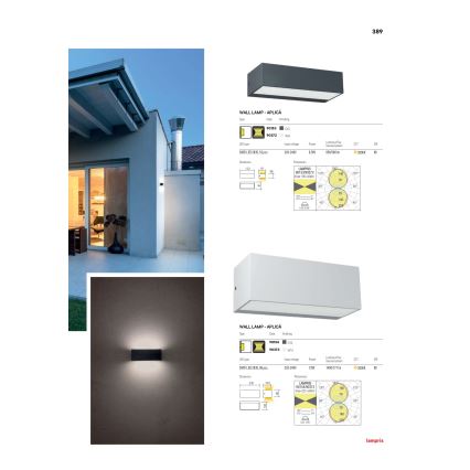 Redo 90153 - LED Außenwandleuchte LAMPRIS 1xLED/9W/230V IP65