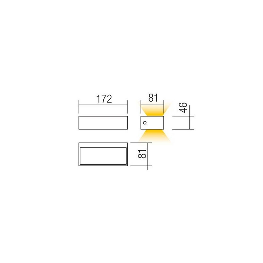 Redo 90153 - LED-Außenwandleuchte LAMPRIS LED/9W/230V IP65