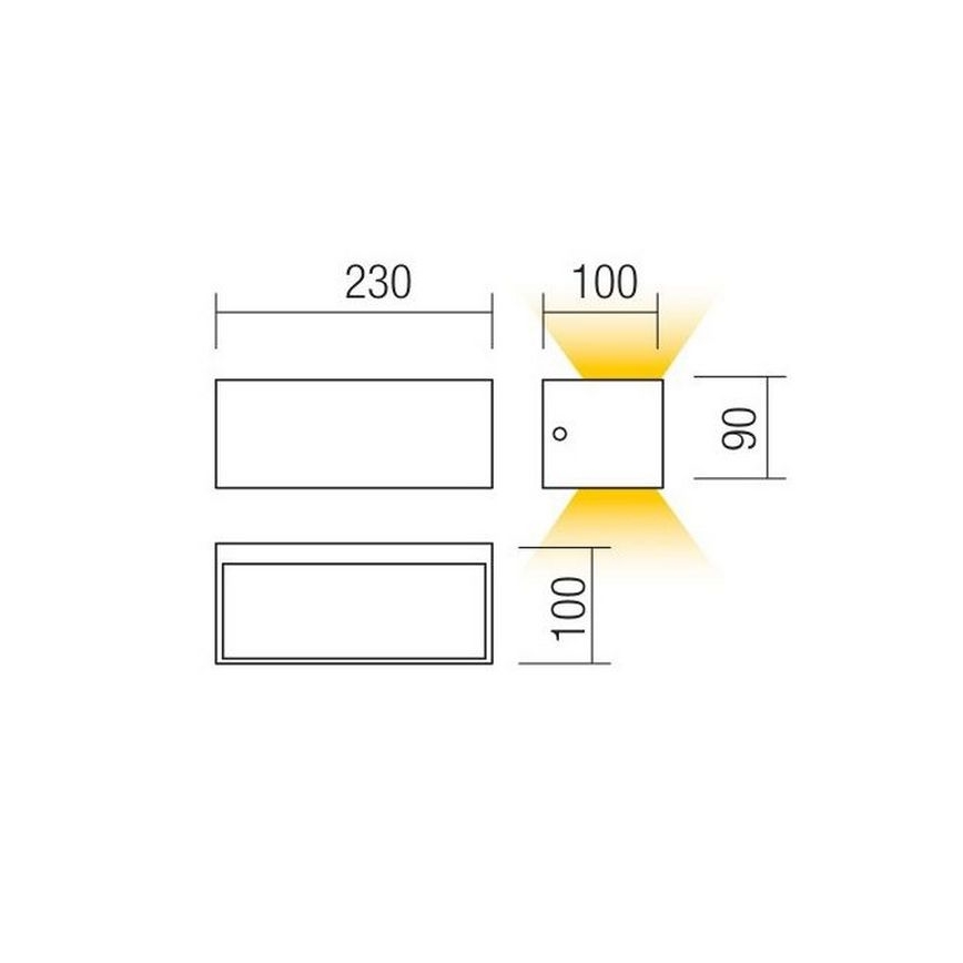 Redo 90154 - LED Außenwandleuchte LAMPRIS 1xLED/12W/230V IP65