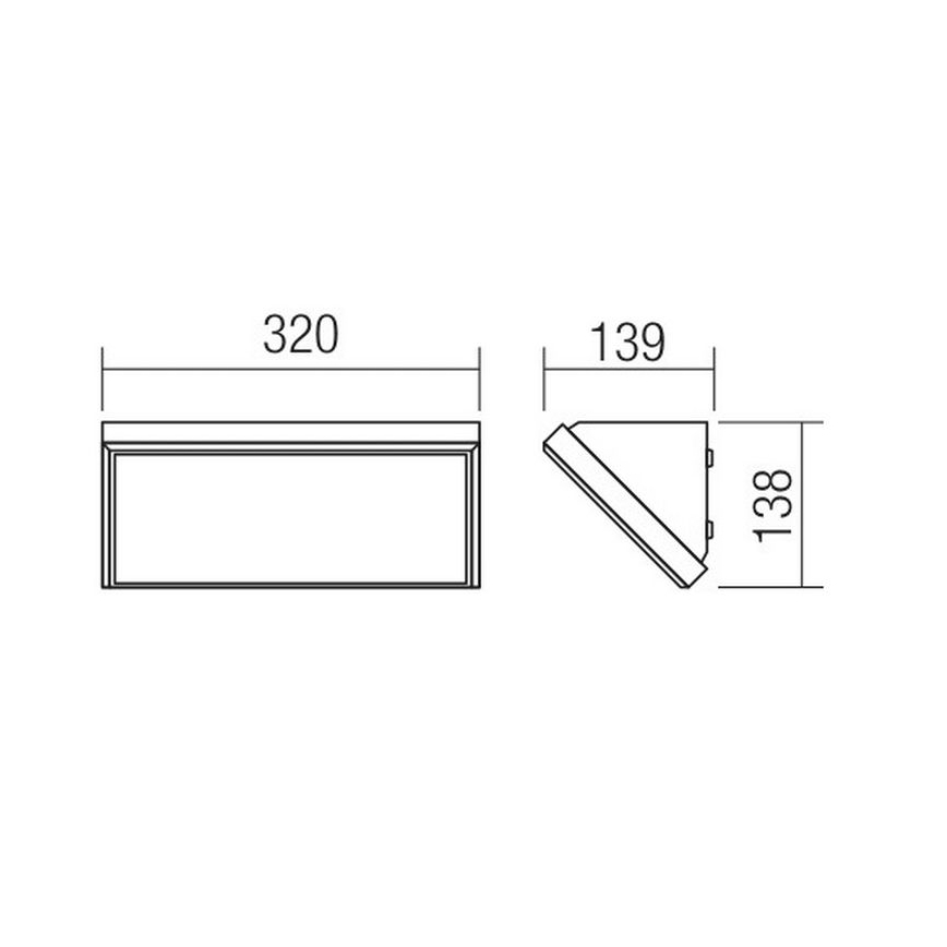Redo 90160 - LED-Außenwandleuchte MAKO LED/21W/230V IP65