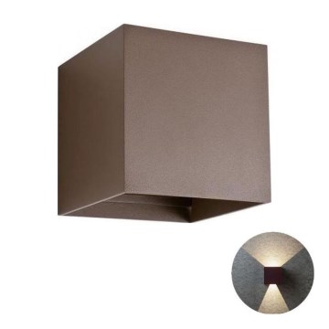 Redo 90174 - LED-Wandleuchte für den Außenbereich VARY 2xLED/6W/230V 3000K IP54 braun
