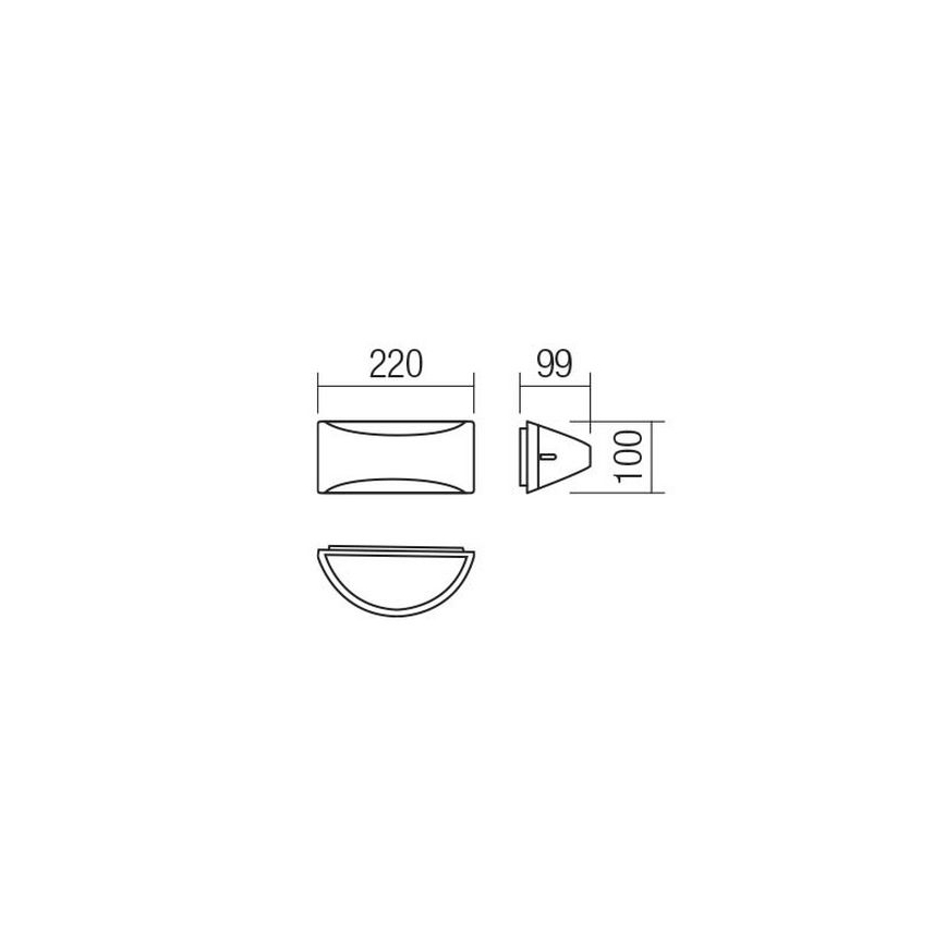 Redo 90192 - LED-Wandleuchte für den Außenbereich SCUDO LED/10W/230V 3000K IP54 braun