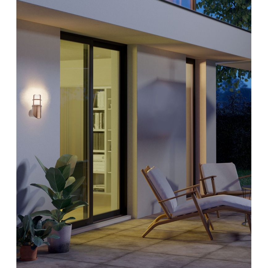 Redo 90197 - Außenwandleuchte TRITON 1xE27/28W/230V IP54 Kupfer