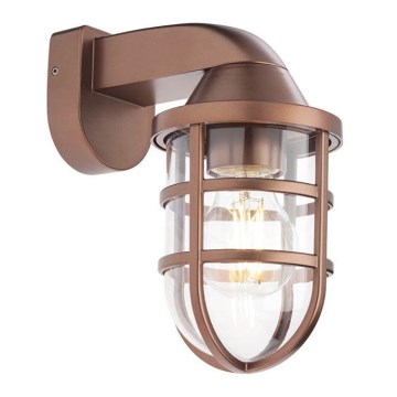 Redo 90206 - Außenwandleuchte CAGE 1xE27/28W/230V IP44 Kupfer