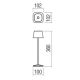 Redo 90218 - Dimmbare LED-Außenleuchte LA NUIT LED/2,2W/230V IP65 + USB