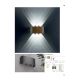 Redo 90226 - LED Auβen-Wandbeleuchtung FABO LED/6W/230V 3000K IP54 grau