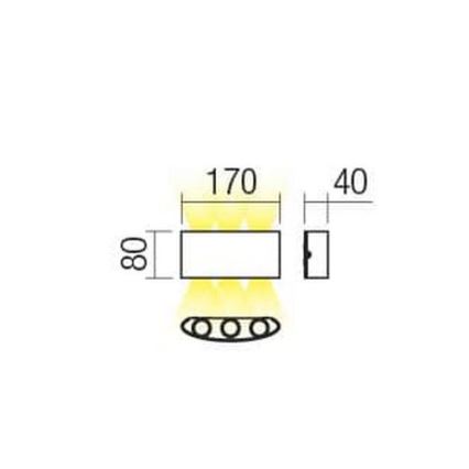 Redo 90227 - LED Auβen-Wandbeleuchtung FABO LED/6W/230V 3000K IP54 braun