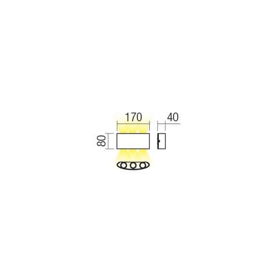 Redo 90227 - LED Auβen-Wandbeleuchtung FABO LED/6W/230V 3000K IP54 braun