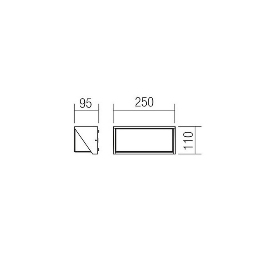 Redo 90238 - LED-Wandleuchte für den Außenbereich SPECTRA LED/16W/230V 3000K IP54 grau