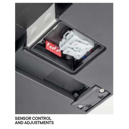 Redo 90290 - LED Außen-Deckenleuchte mit Sensor ISOLA LED/24W/230V Ø 26 cm 3000/4000/6500K IP54 Anthrazit