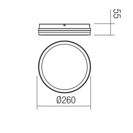 Redo 90290 - LED Außen-Deckenleuchte mit Sensor ISOLA LED/24W/230V Ø 26 cm 3000/4000/6500K IP54 Anthrazit