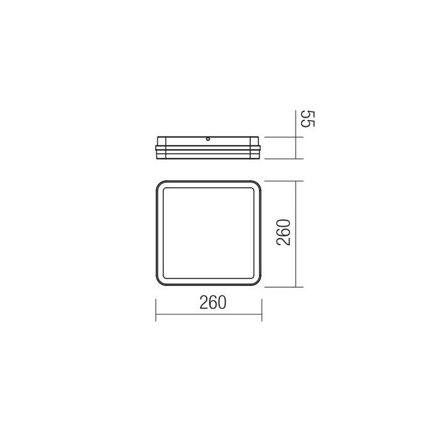 Redo 90292 - LED-Deckenleuchte für den Außenbereich mit Sensor ISOLA LED/24W/230V 26x26 cm 3000/4000/6500K IP54 anthrazit