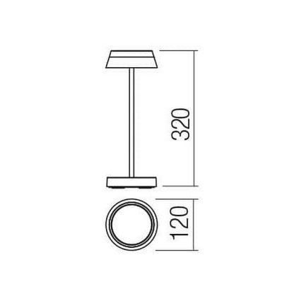 Redo 90306 - Dimmbare LED-Tischlampe mit Touch-Funktion ILUNA LED/2,5W/5V 2700-3000K 3000 mAh IP65 weiß