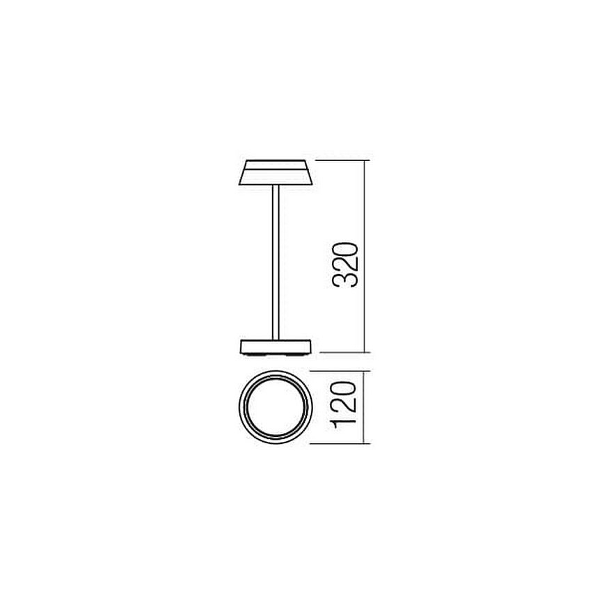 Redo 90308 - Dimmbare LED-Tischlampe mit Touch-Funktion ILUNA LED/2,5W/5V 2700-3000K 3000 mAh IP65 braun