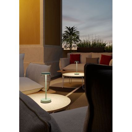 Redo 90309 - LED dimmbare Touch-Tischlampe ILUNA LED/2,5W/5V 2700-3000K 3000 mAh IP65 grün