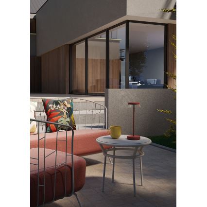 Redo 90311 - LED dimmbare Touch-Tischlampe ILUNA LED/2,5W/5V 2700-3000K 3000 mAh IP65 rot