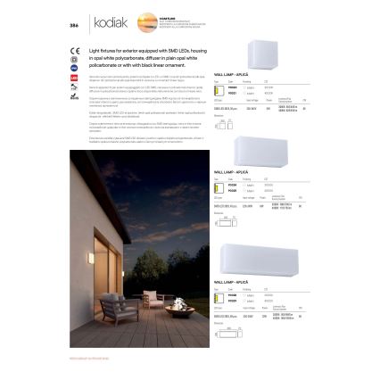 Redo 90321 - LED-Außenwandleuchte KODIAK LED/5W/230V 4000K 10 cm IP65 weiß