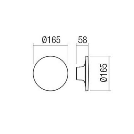 Redo 90369 - LED Außen-Wandleuchte AURA LED/8W/230V 3000K IP65 Anthrazit