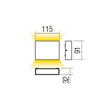 Redo 90377 - LED Auβen-Wandbeleuchtung KAMAL LED/4,4W/230V 3000K IP54 braun