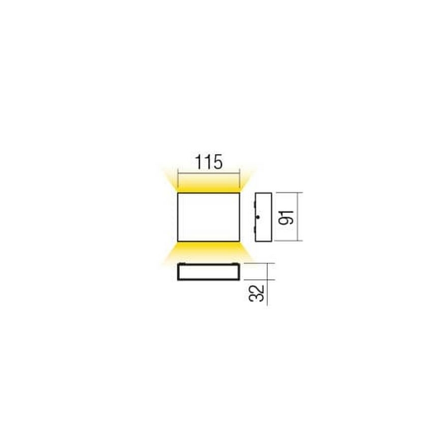 Redo 90377 - LED Auβen-Wandbeleuchtung KAMAL LED/4,4W/230V 3000K IP54 braun