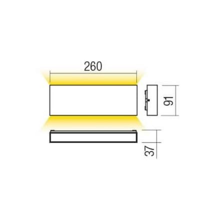 Redo 90387 - LED Auβen-Wandbeleuchtung KAMAL LED/15W/230V 3000K IP54 weiß