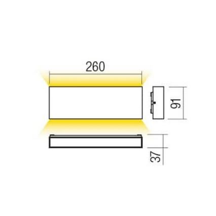 Redo 90389 - LED Auβen-Wandbeleuchtung KAMAL LED/15W/230V 3000K IP54 braun