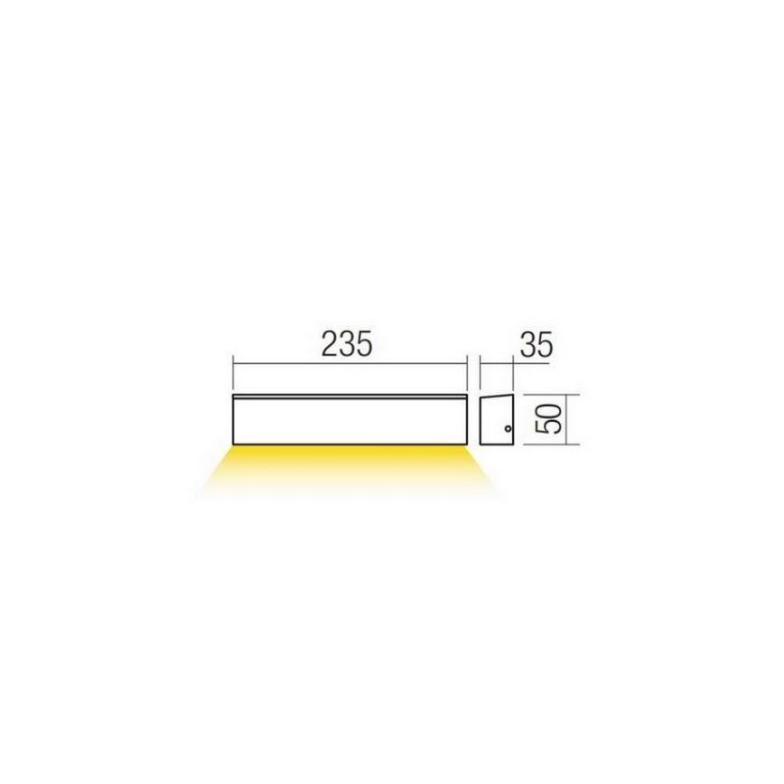Redo 90394 - LED Auβen-Wandbeleuchtung OMNIA LED/12W/230V 3000K IP54 grau