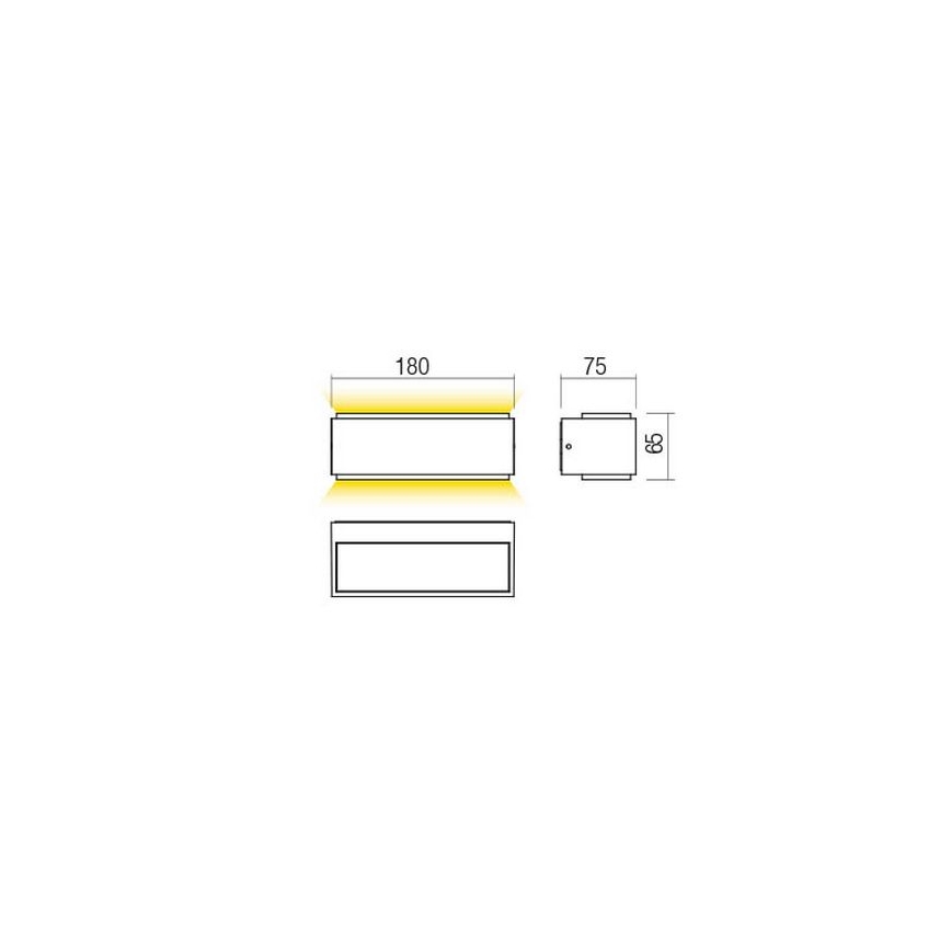 Redo 90400 - LED-Wandleuchte für den Außenbereich DASH LED/9W/230V 4000K IP65 weiß