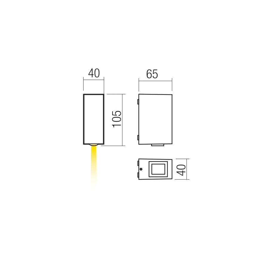 Redo 90416 - LED Auβen-Wandbeleuchtung ACE LED/3,36W/230V 4000K IP54 grau