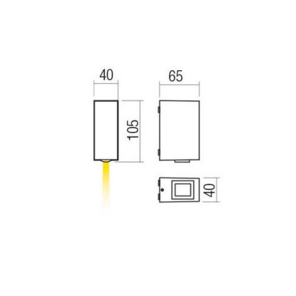 Redo 90418 - LED-Wandleuchte für den Außenbereich ACE LED/3,36W/230V 4000K IP54 braun