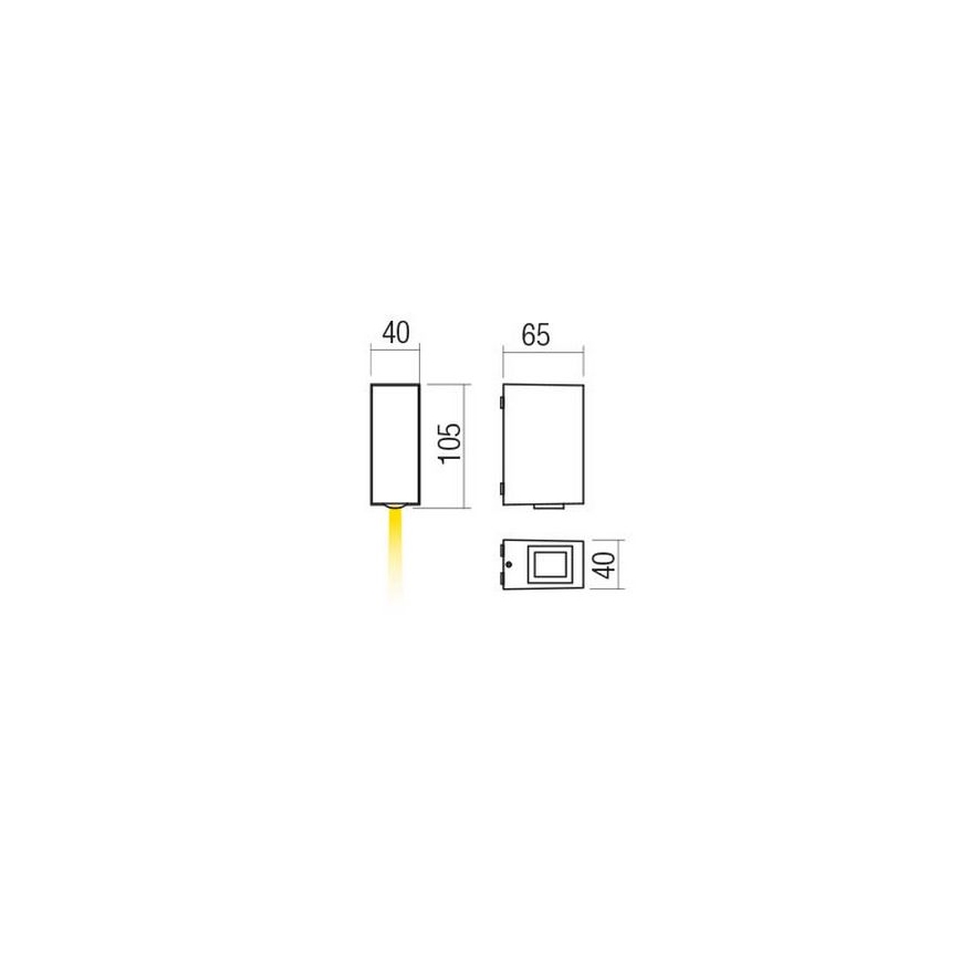 Redo 90418 - LED-Wandleuchte für den Außenbereich ACE LED/3,36W/230V 4000K IP54 braun