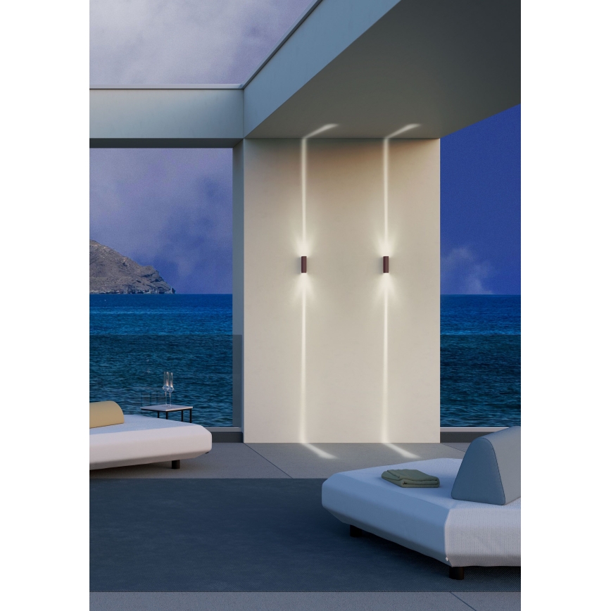 Redo 90424 - LED-Wandleuchte für den Außenbereich ACE LED/5,84W/230V 4000K IP54 braun