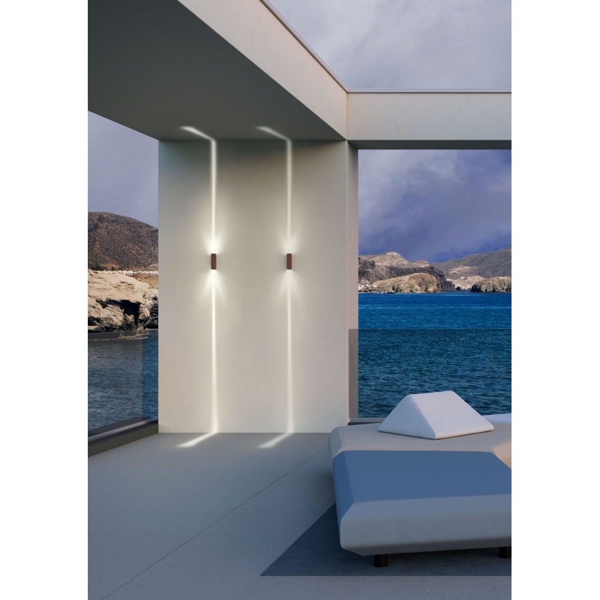 Redo 90424 - LED-Wandleuchte für den Außenbereich ACE LED/5,84W/230V 4000K IP54 braun